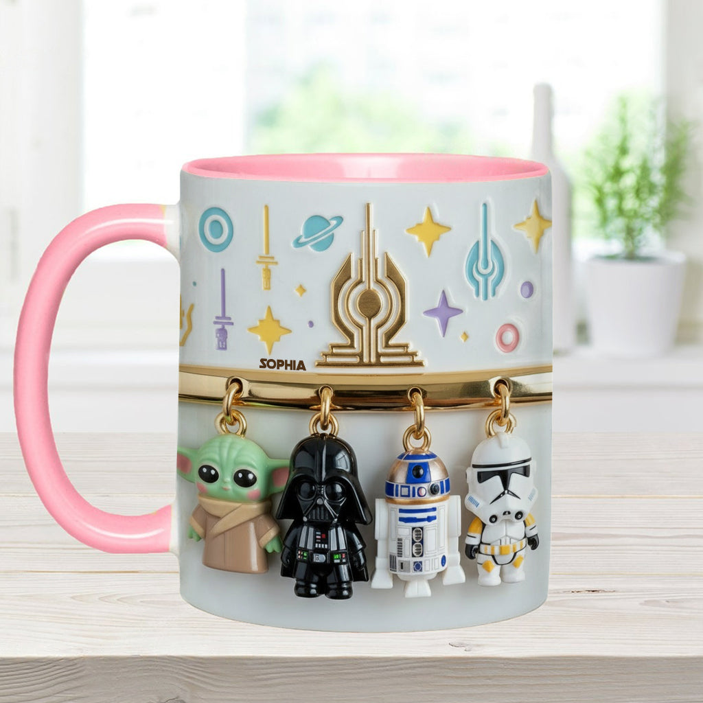 The Galaxy - Personalized The Force Accent Mug & Coaster
