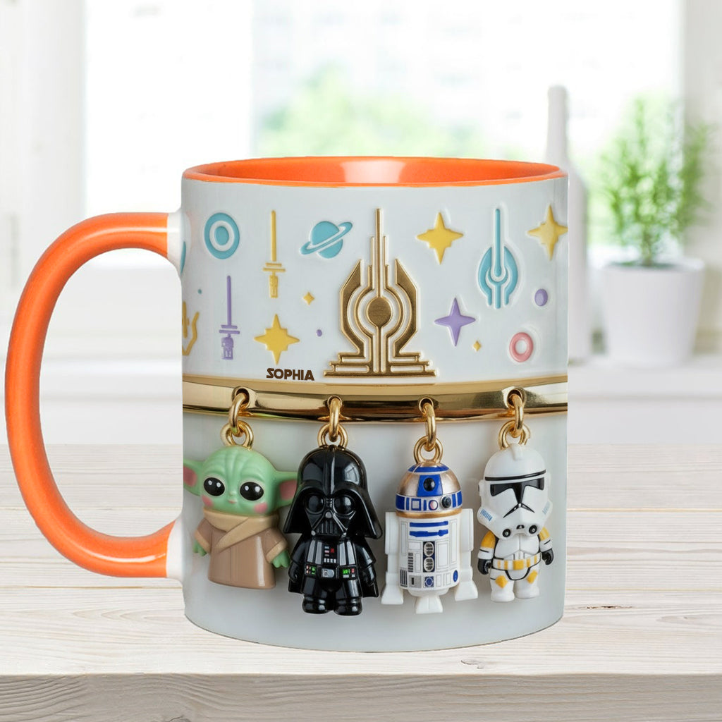 The Galaxy - Personalized The Force Accent Mug & Coaster