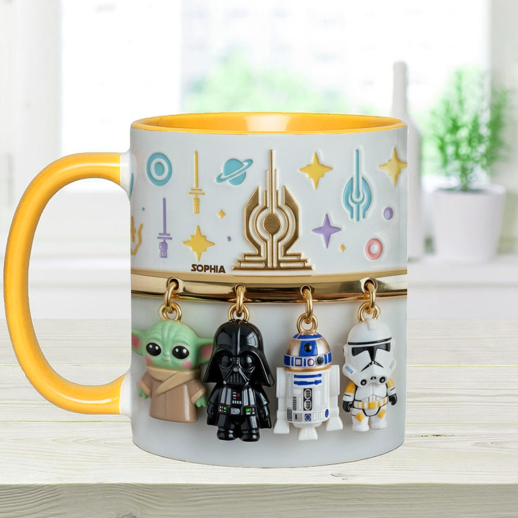 The Galaxy - Personalized The Force Accent Mug & Coaster