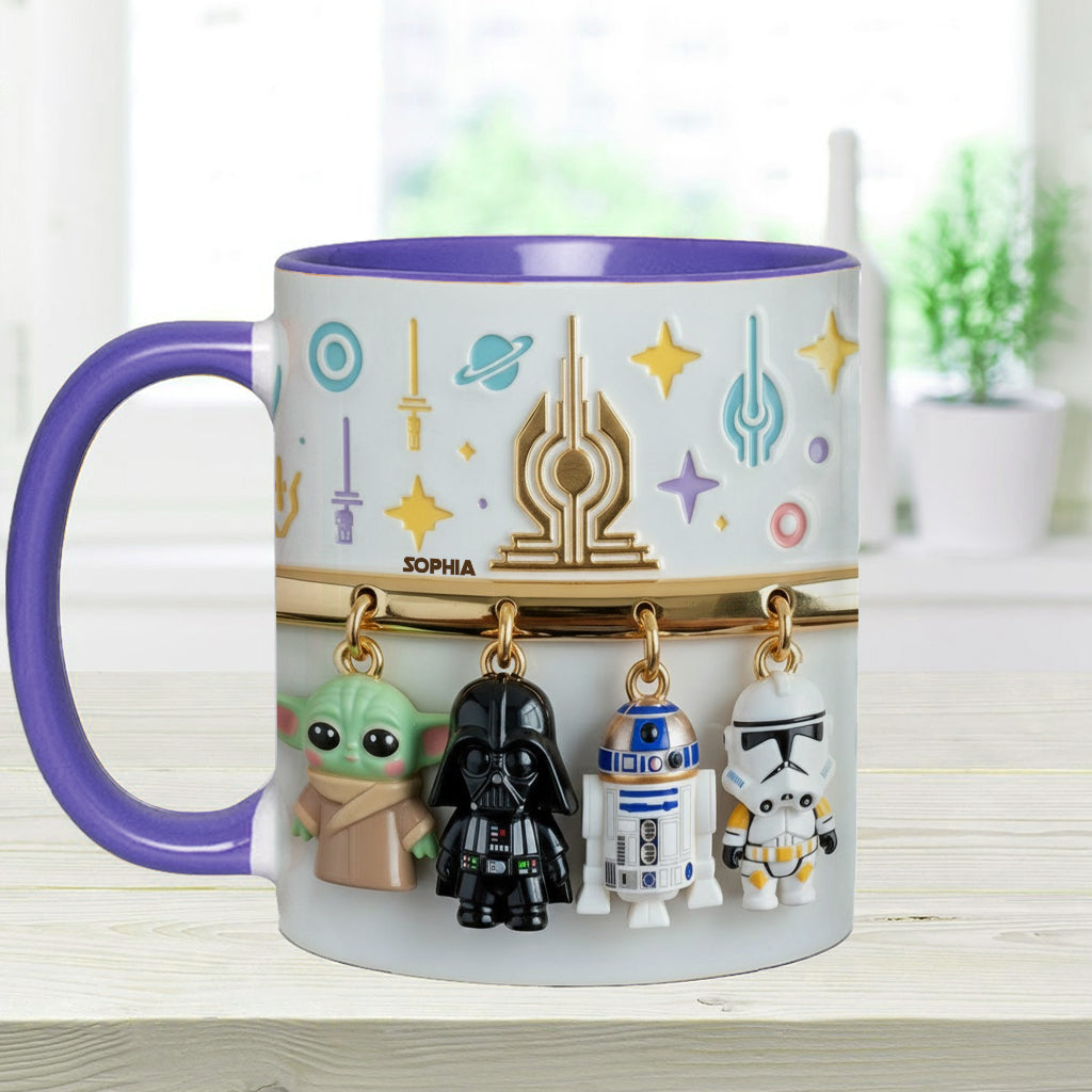 The Galaxy - Personalized The Force Accent Mug & Coaster