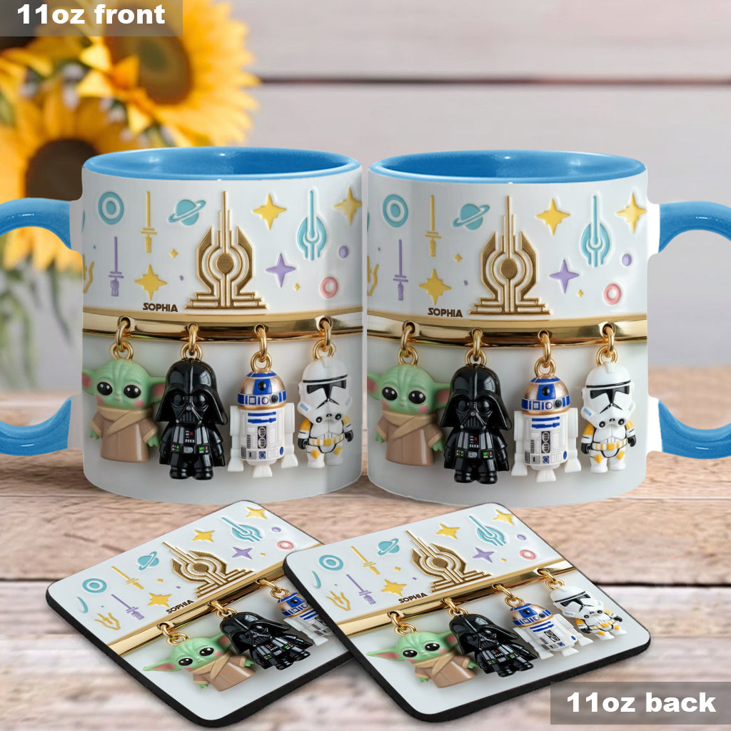 The Galaxy - Personalized The Force Accent Mug & Coaster