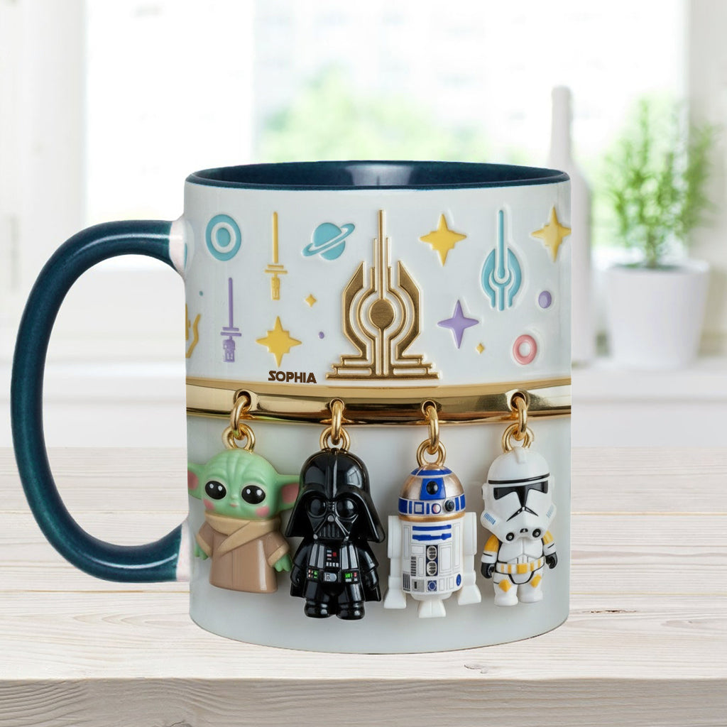 The Galaxy - Personalized The Force Accent Mug & Coaster