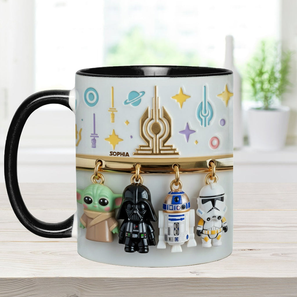 The Galaxy - Personalized The Force Accent Mug & Coaster