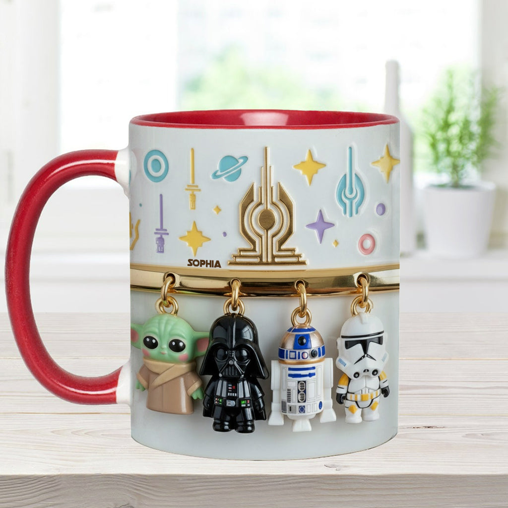 The Galaxy - Personalized The Force Accent Mug & Coaster