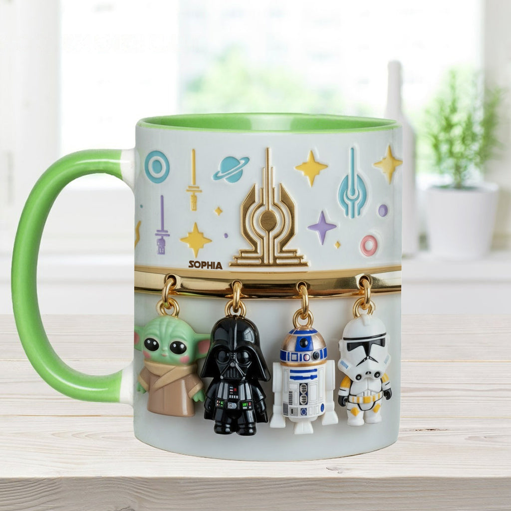 The Galaxy - Personalized The Force Accent Mug & Coaster