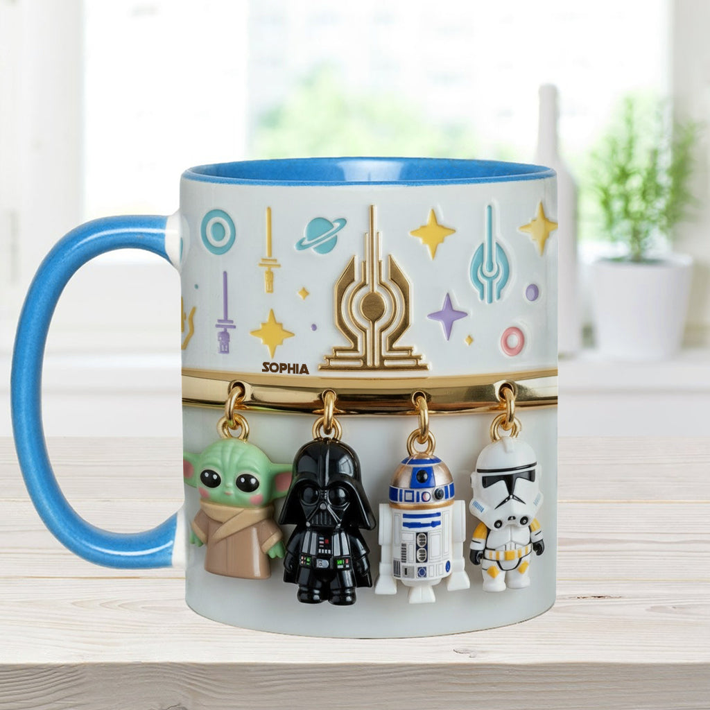 The Galaxy - Personalized The Force Accent Mug & Coaster