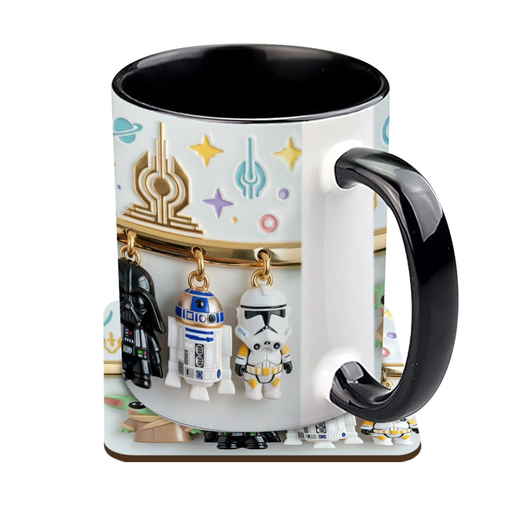 The Galaxy - Personalized The Force Accent Mug & Coaster