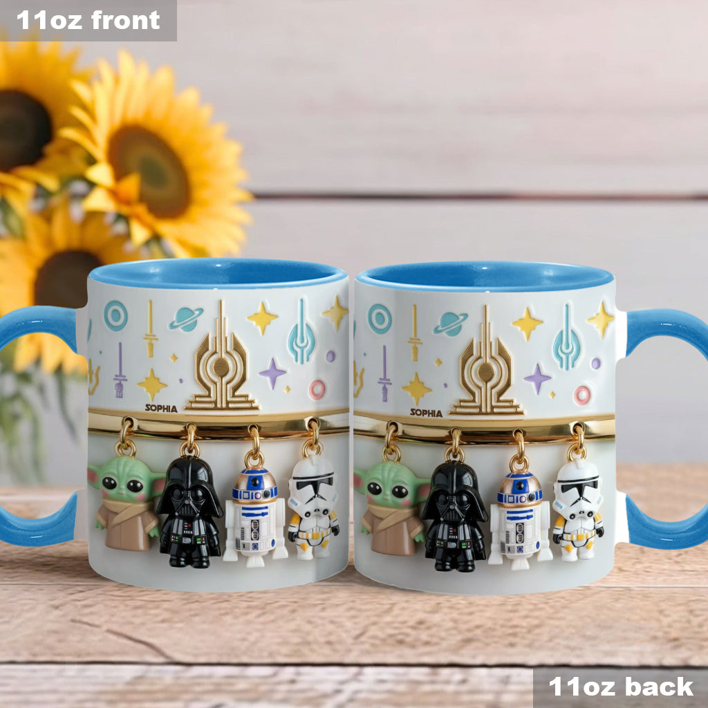 The Galaxy - Personalized The Force Accent Mug & Coaster