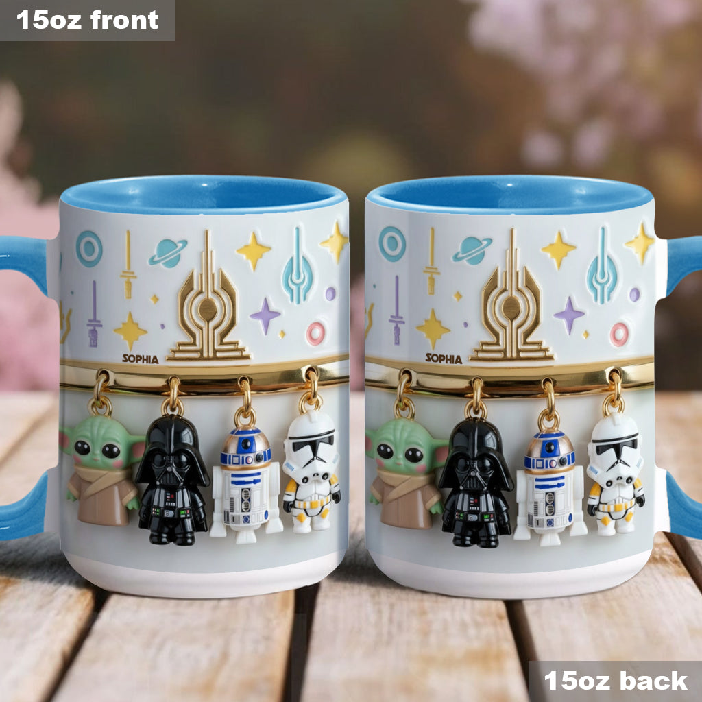 The Galaxy - Personalized The Force Accent Mug & Coaster