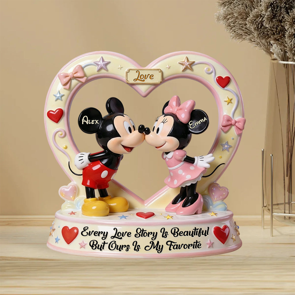 Our Story Is My Favorite - Personalized Mouse Custom Shaped Acrylic Plaque