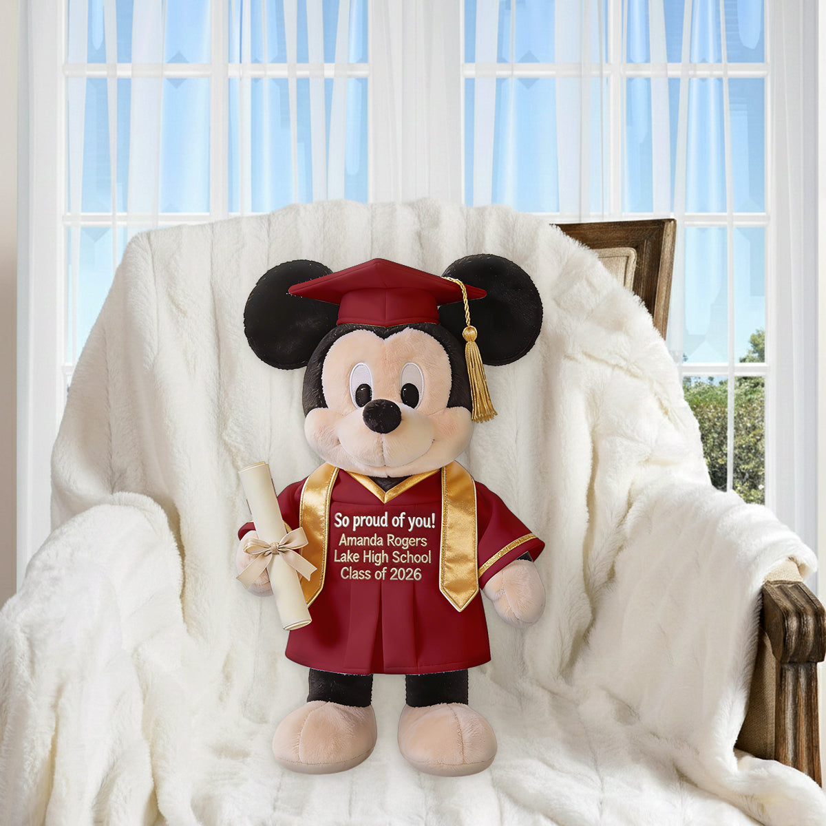 Magical Graduation Gift - Personalized Graduation Premium Faux Fur Pillow