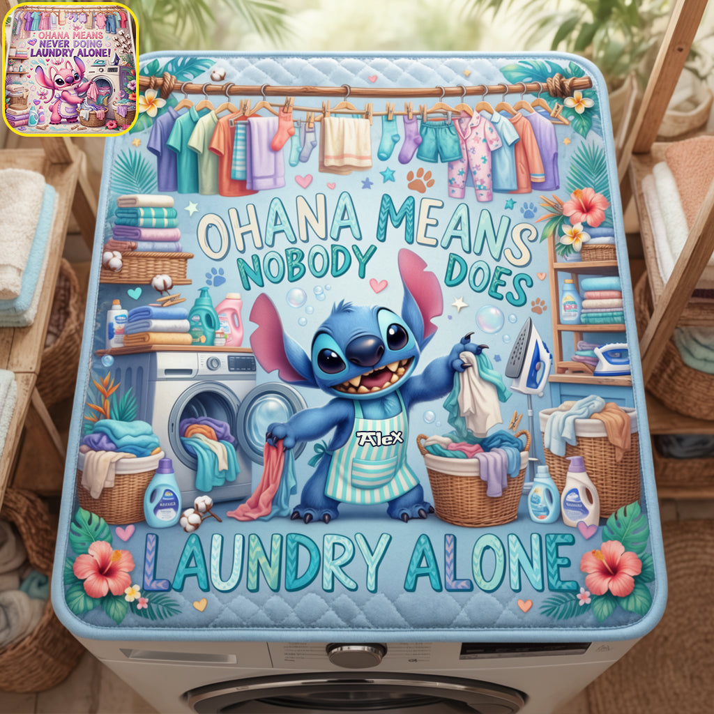 Ohana Means Nobody Does Laundry Alone - Personalized Ohana Drying Mat