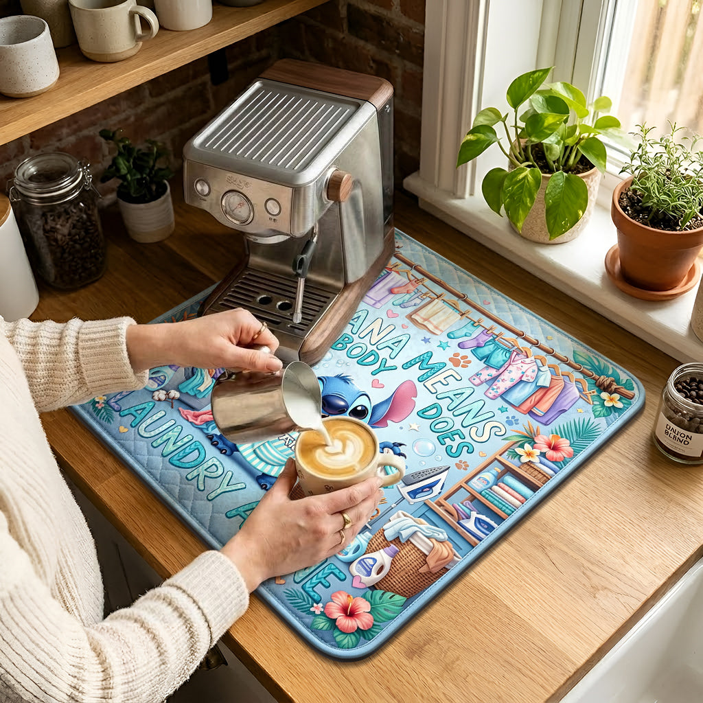 Ohana Means Nobody Does Laundry Alone - Personalized Ohana Drying Mat