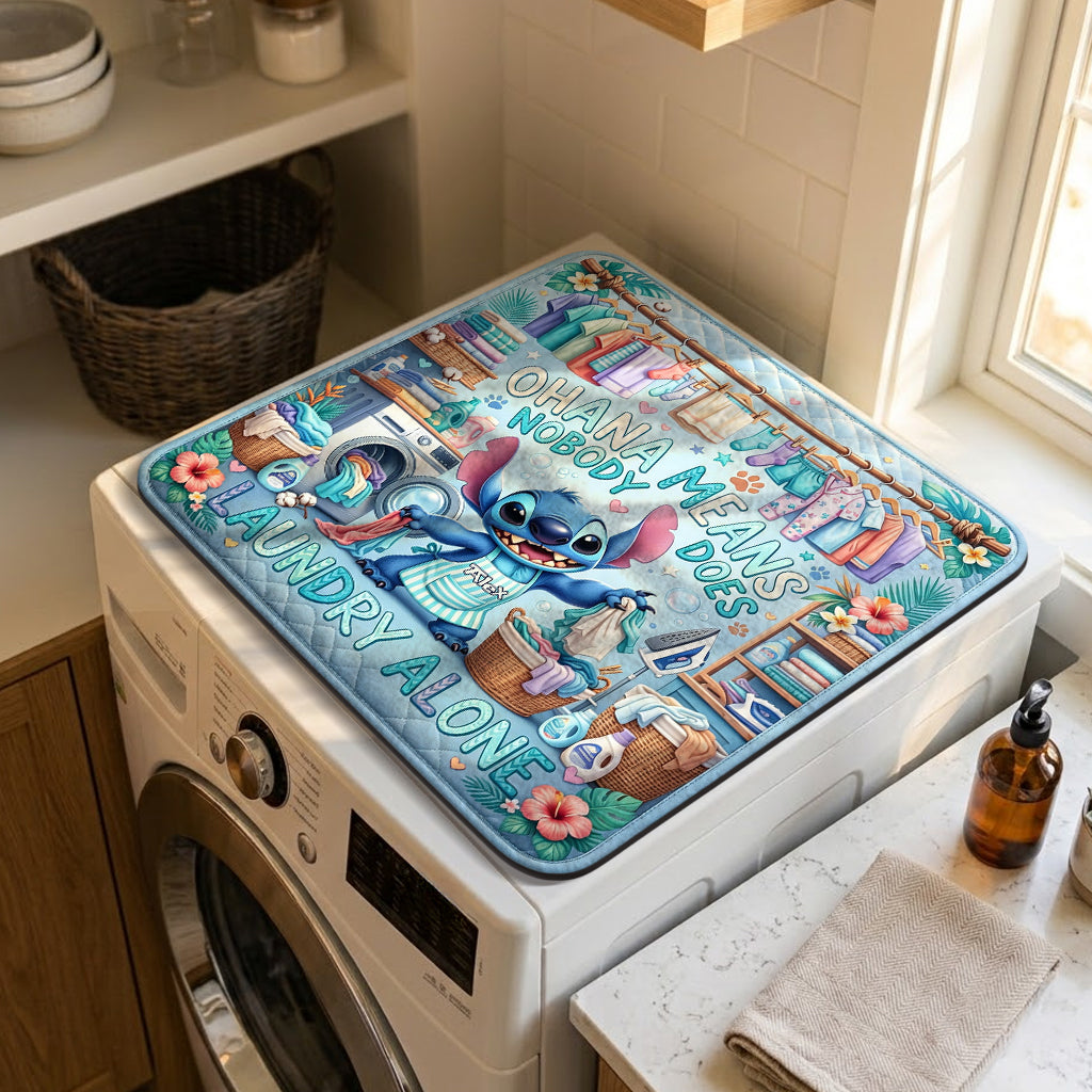 Ohana Means Nobody Does Laundry Alone - Personalized Ohana Drying Mat