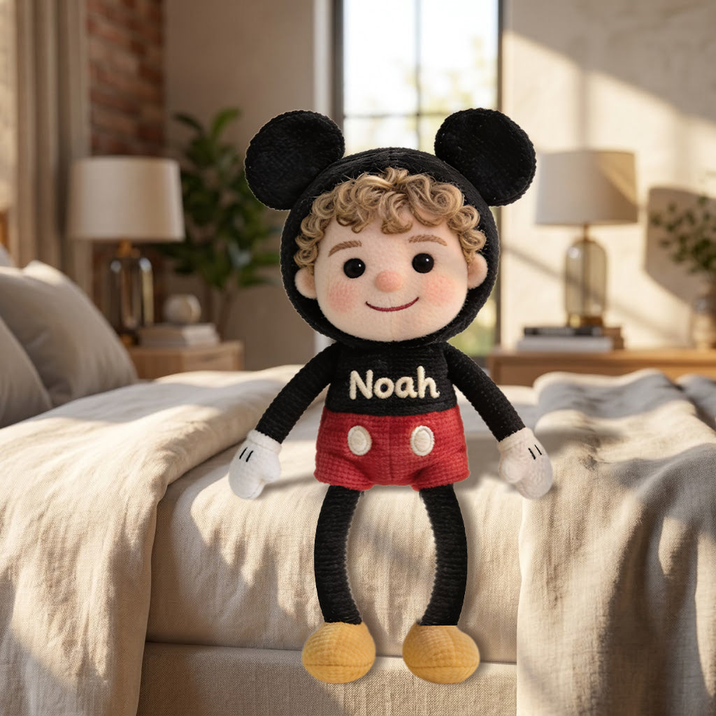Transform Into A Big Ears Mouse Character - Personalized Mouse Posable Plush Doll