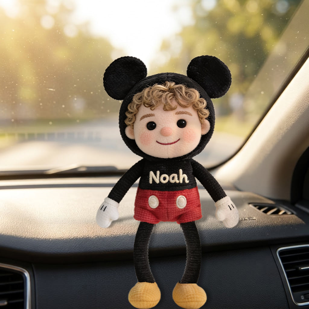 Transform Into A Big Ears Mouse Character - Personalized Mouse Posable Plush Doll