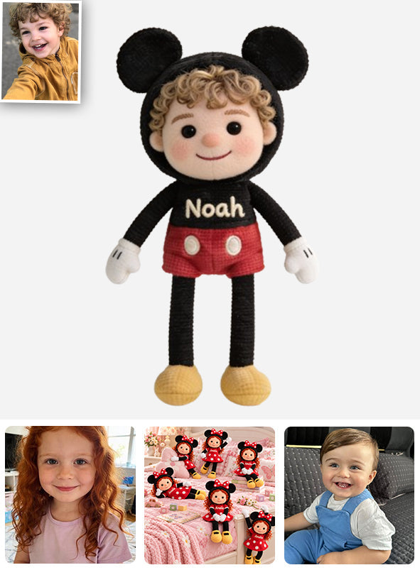 Transform Into A Big Ears Mouse Character - Personalized Mouse Posable Plush Doll