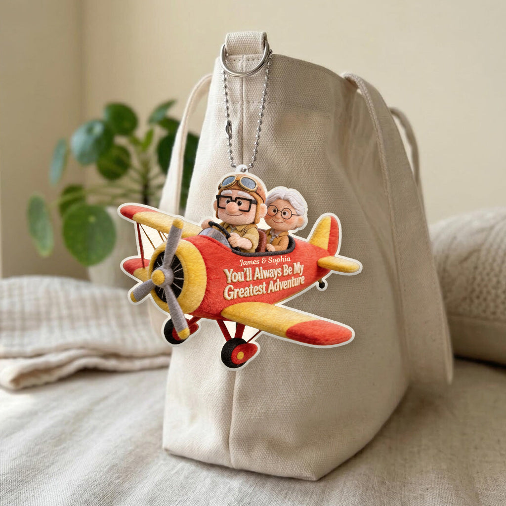 My Greatest Adventure - Personalized Up Movie Couple Plush Keychain