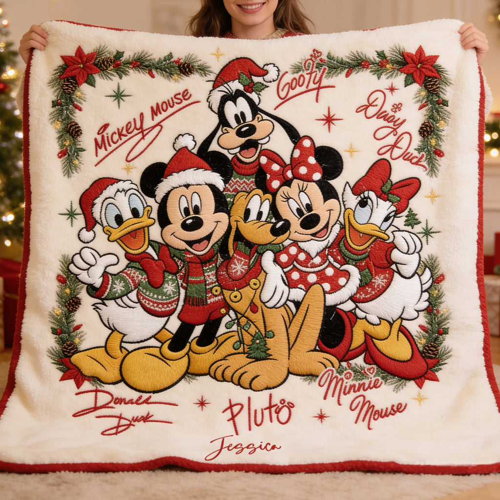 Merry Christmas - Personalized Mouse Blanket