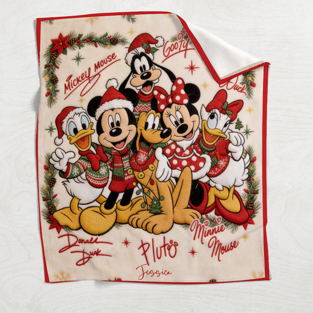 Merry Christmas - Personalized Mouse Blanket