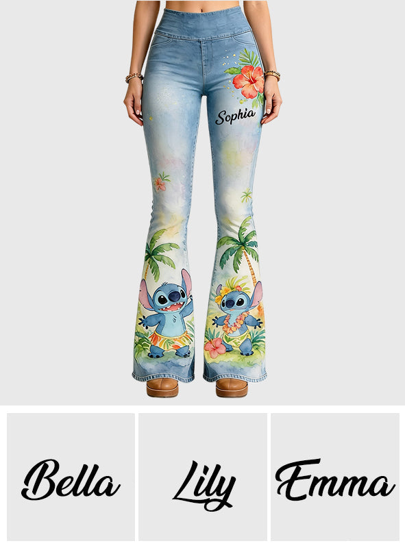 Ohana Means Family - Personalized Ohana Flare Leggings