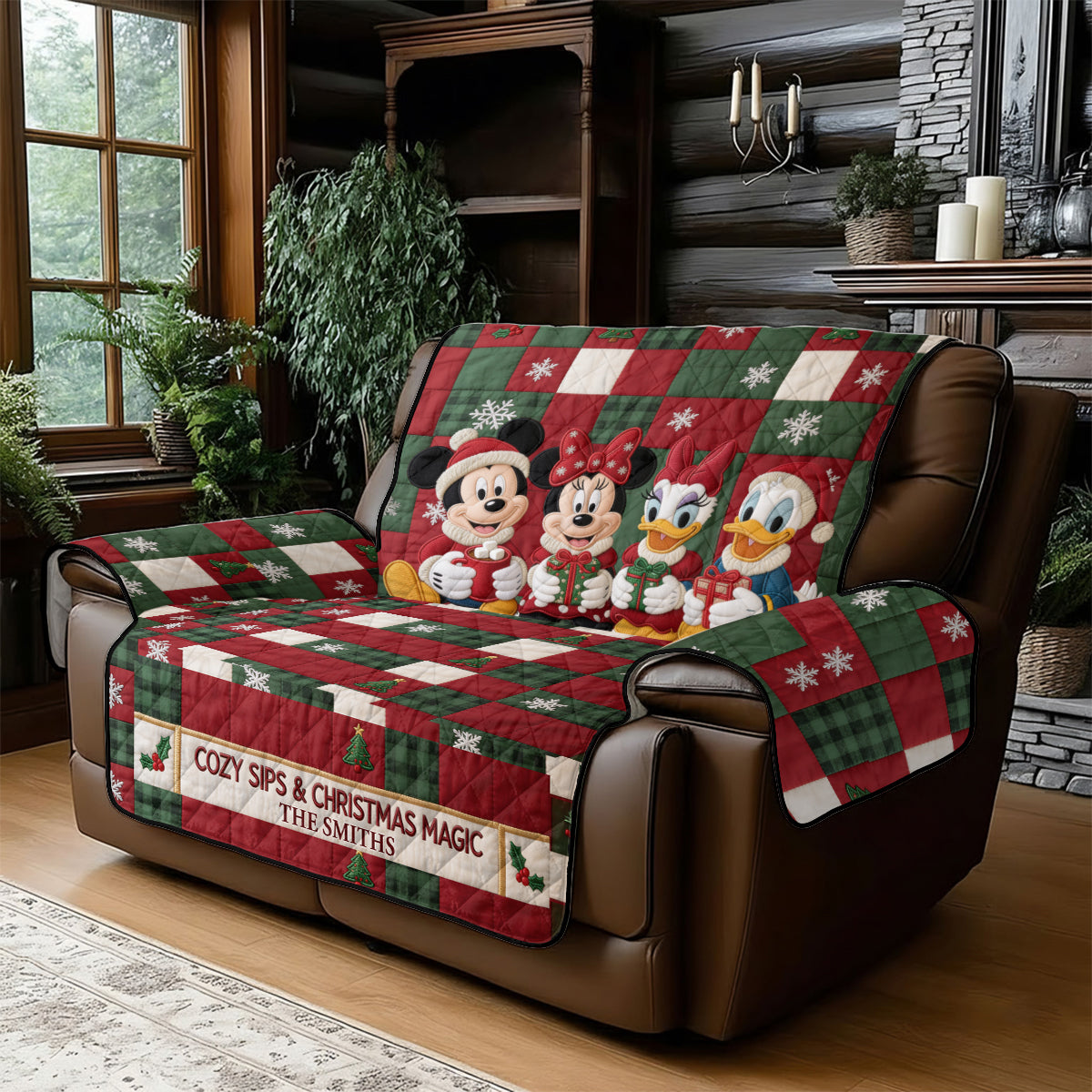 Magical Christmas - Personalized Mouse Quilted Sofa/Couch Cover