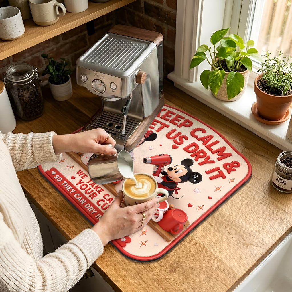 Cartoon Mouse Fan Gift - Personalized Mouse Drying Mat