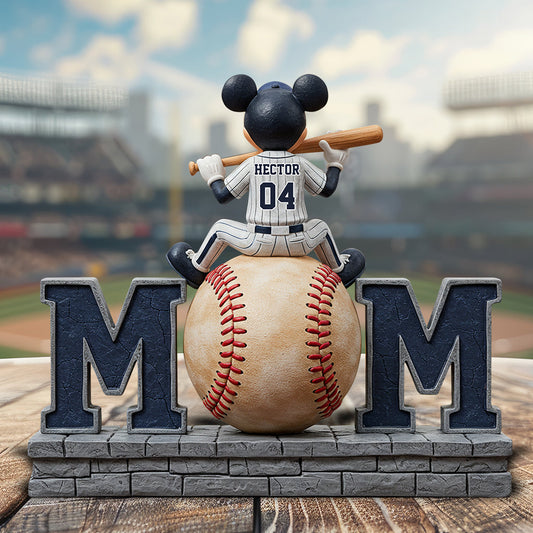 Proud Baseball Mom - Personalized Mouse Custom Shaped Acrylic Plaque