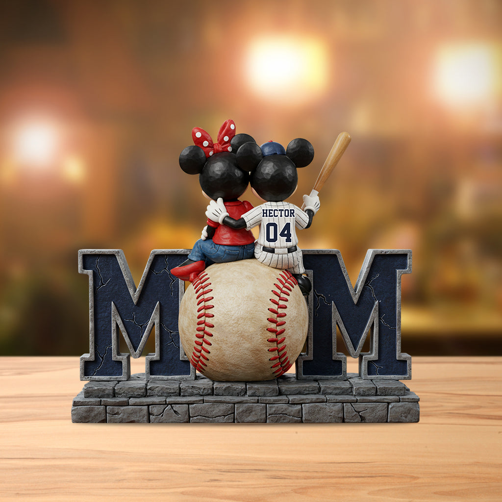 Proud Baseball Mom - Personalized Mouse Custom Shaped Acrylic Plaque