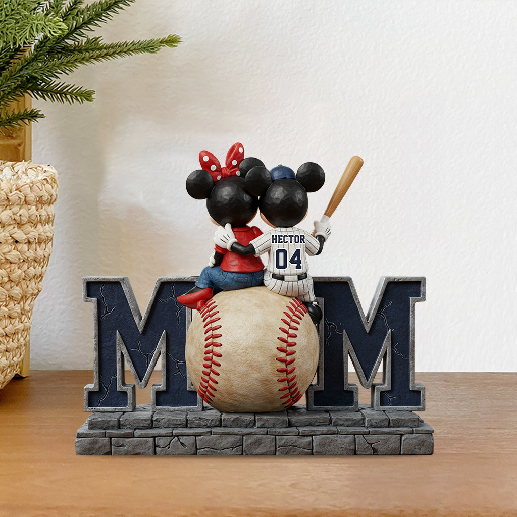 Proud Baseball Mom - Personalized Mouse Custom Shaped Acrylic Plaque