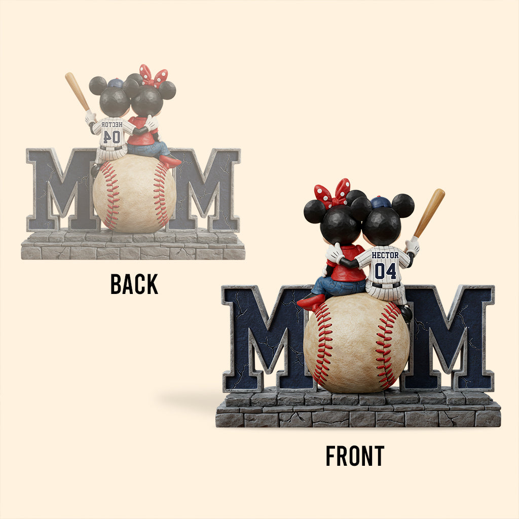 Proud Baseball Mom - Personalized Mouse Custom Shaped Acrylic Plaque