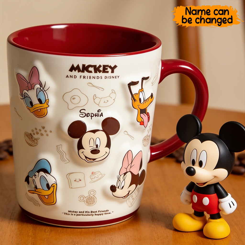 Friends Happy Time - Personalized Mouse Accent Mug & Coaster