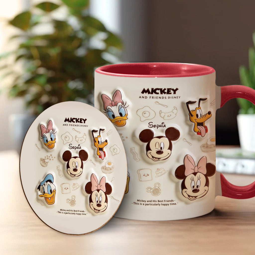 Friends Happy Time - Personalized Mouse Accent Mug & Coaster
