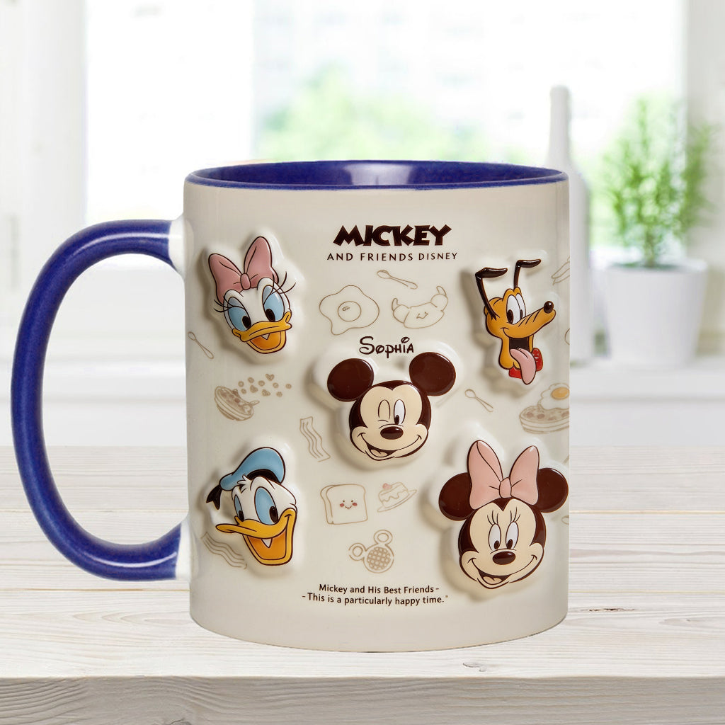 Friends Happy Time - Personalized Mouse Accent Mug & Coaster