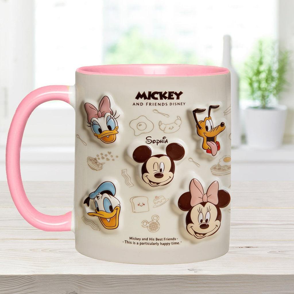 Friends Happy Time - Personalized Mouse Accent Mug & Coaster