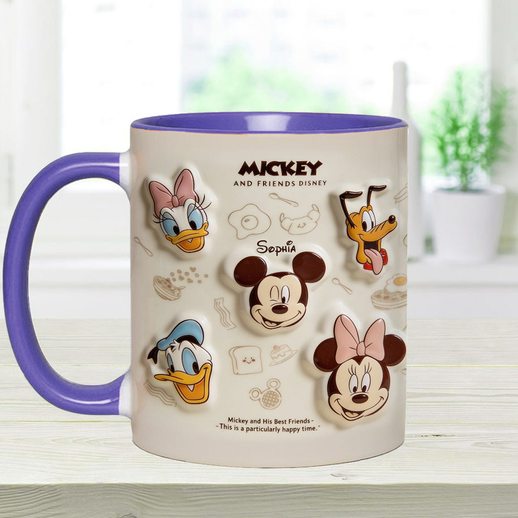 Friends Happy Time - Personalized Mouse Accent Mug & Coaster