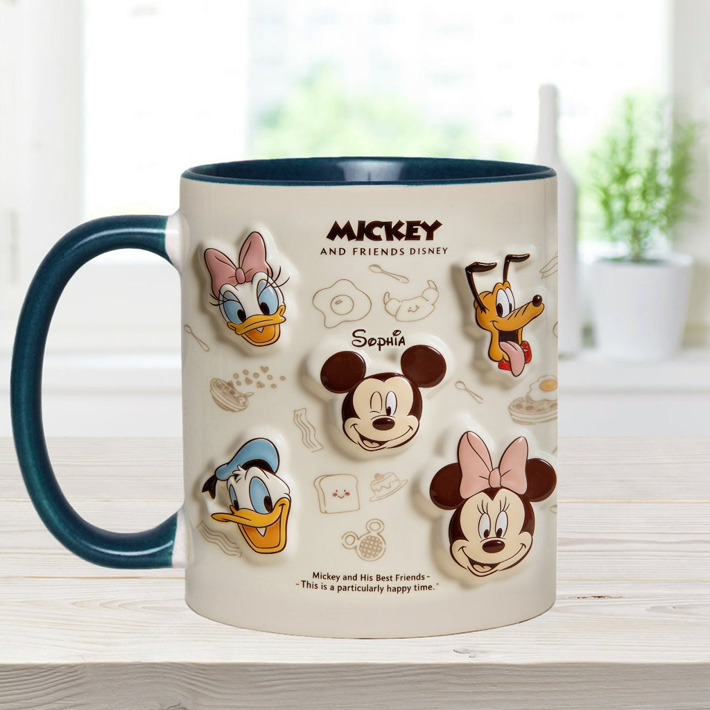 Friends Happy Time - Personalized Mouse Accent Mug & Coaster