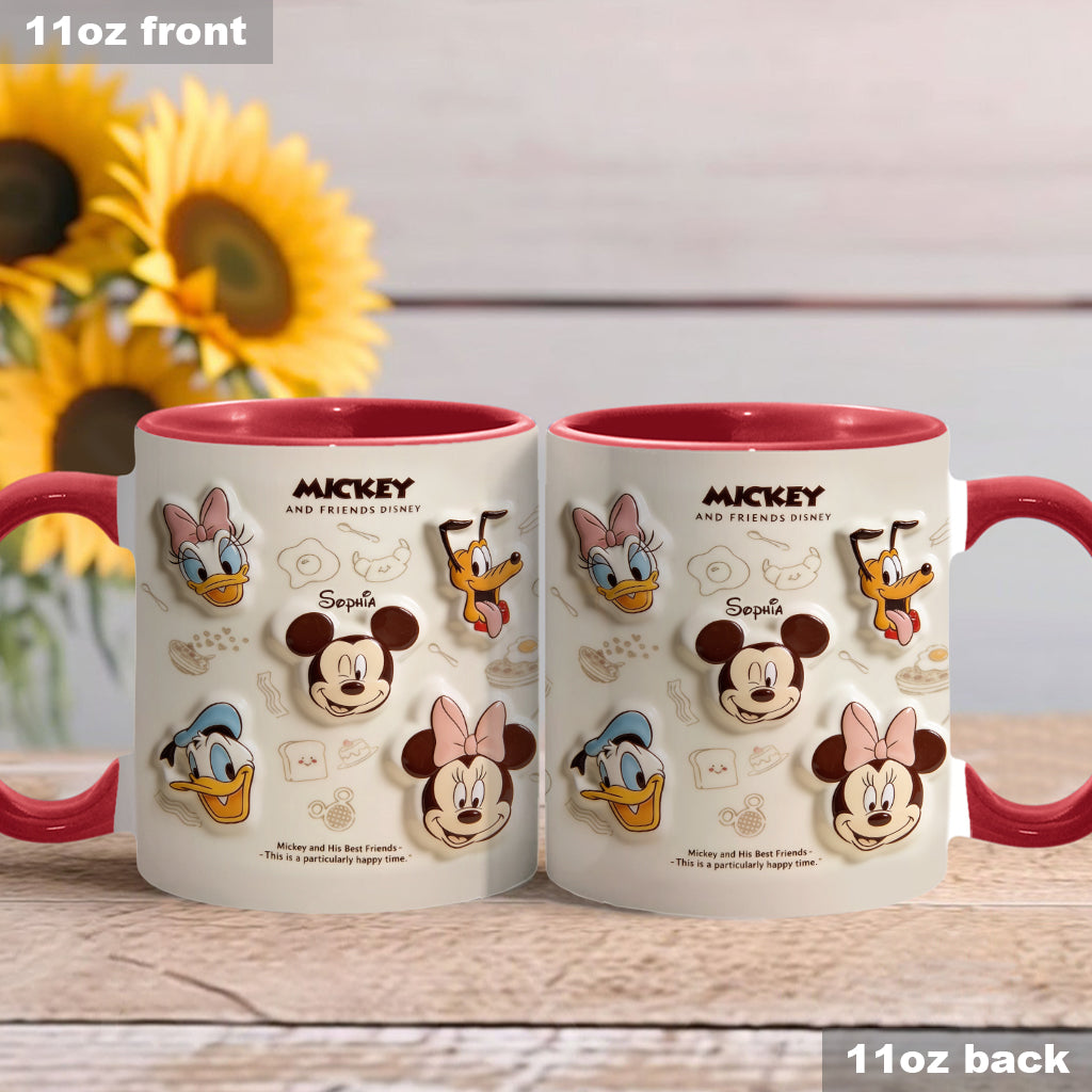 Friends Happy Time - Personalized Mouse Accent Mug & Coaster