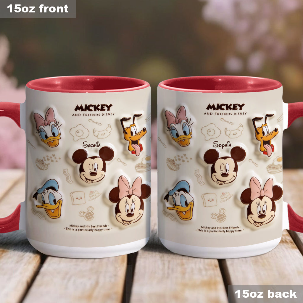 Friends Happy Time - Personalized Mouse Accent Mug & Coaster