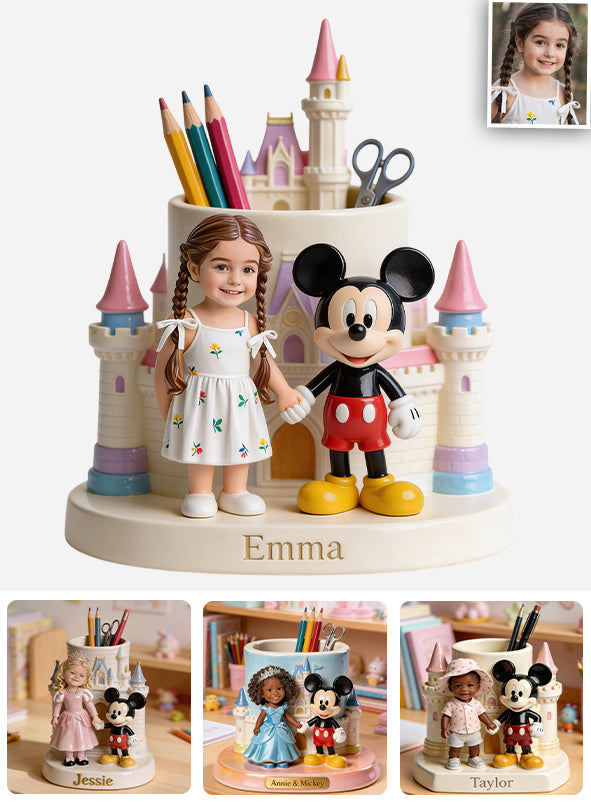 Castle Buddy Pen Holder - Personalized Mouse Acrylic Pot