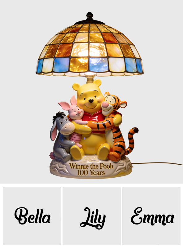 100th Anniversary - Personalized Yellow Bear Acrylic LED Night Light