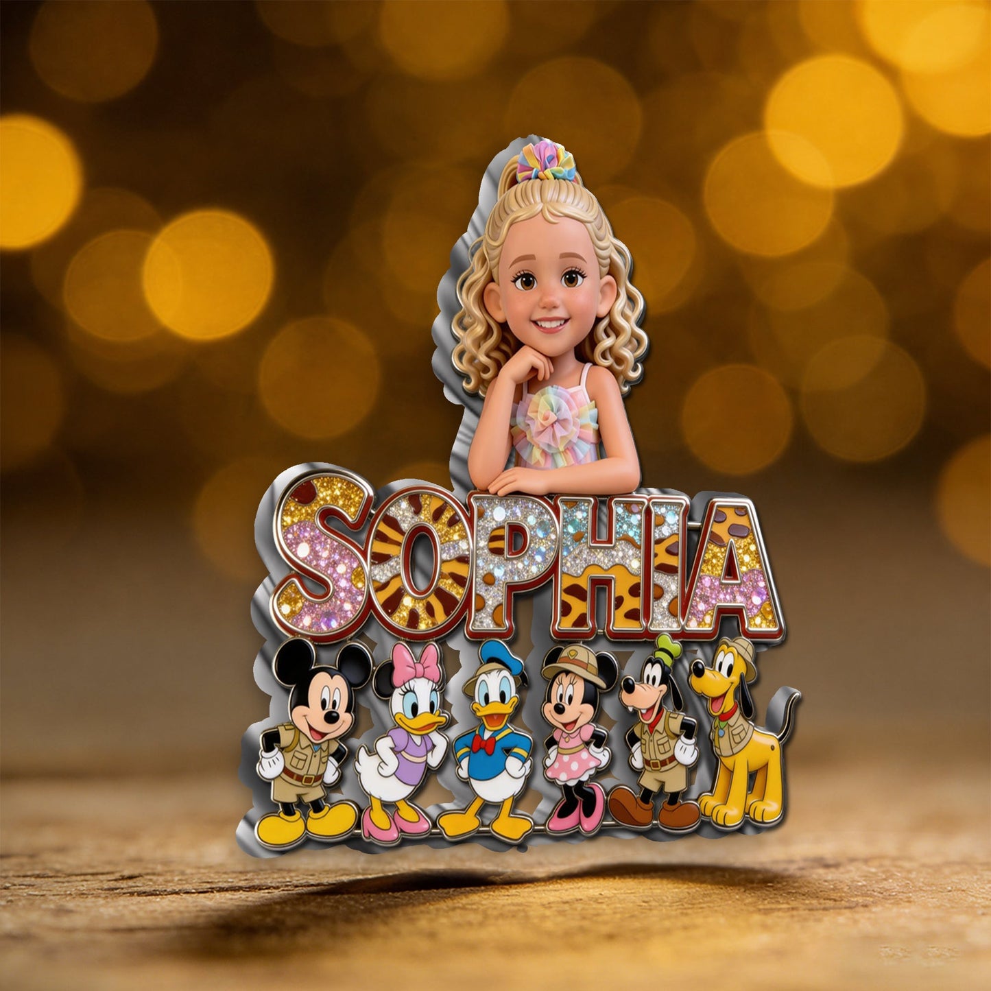 Magical Animal Kingdom - Personalized Mouse 3D Embossed Enamel Pin