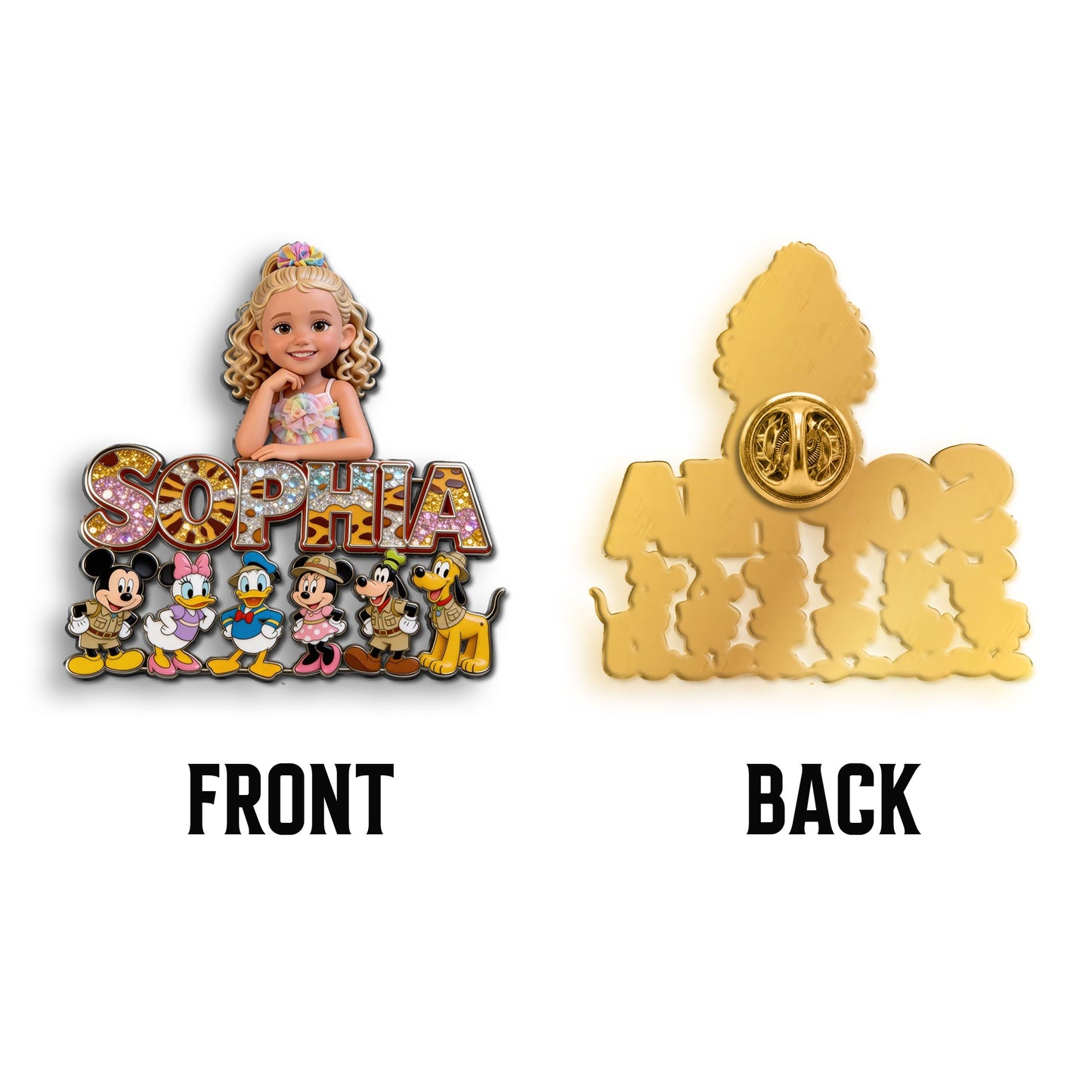 Magical Animal Kingdom - Personalized Mouse 3D Embossed Enamel Pin