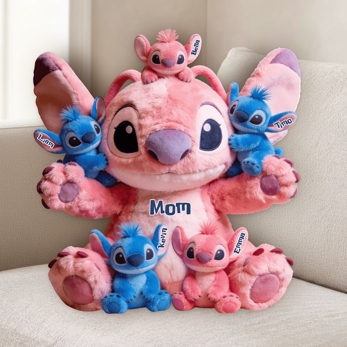Ohana Means Family - Gift For Mom - Personalized Ohana Premium Faux Fur Pillow