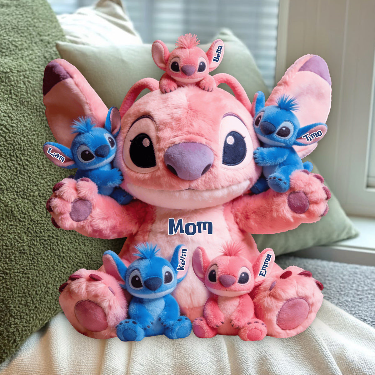 Ohana Means Family - Gift For Mom - Personalized Ohana Premium Faux Fur Pillow