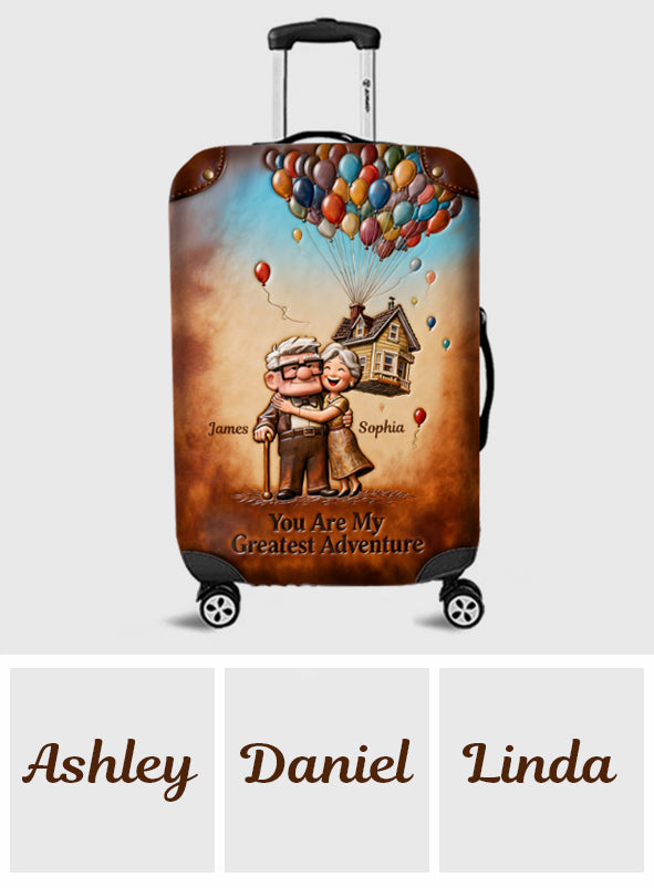 You Are My Greatest Adventure - Personalized Up Movie Couple Luggage Cover