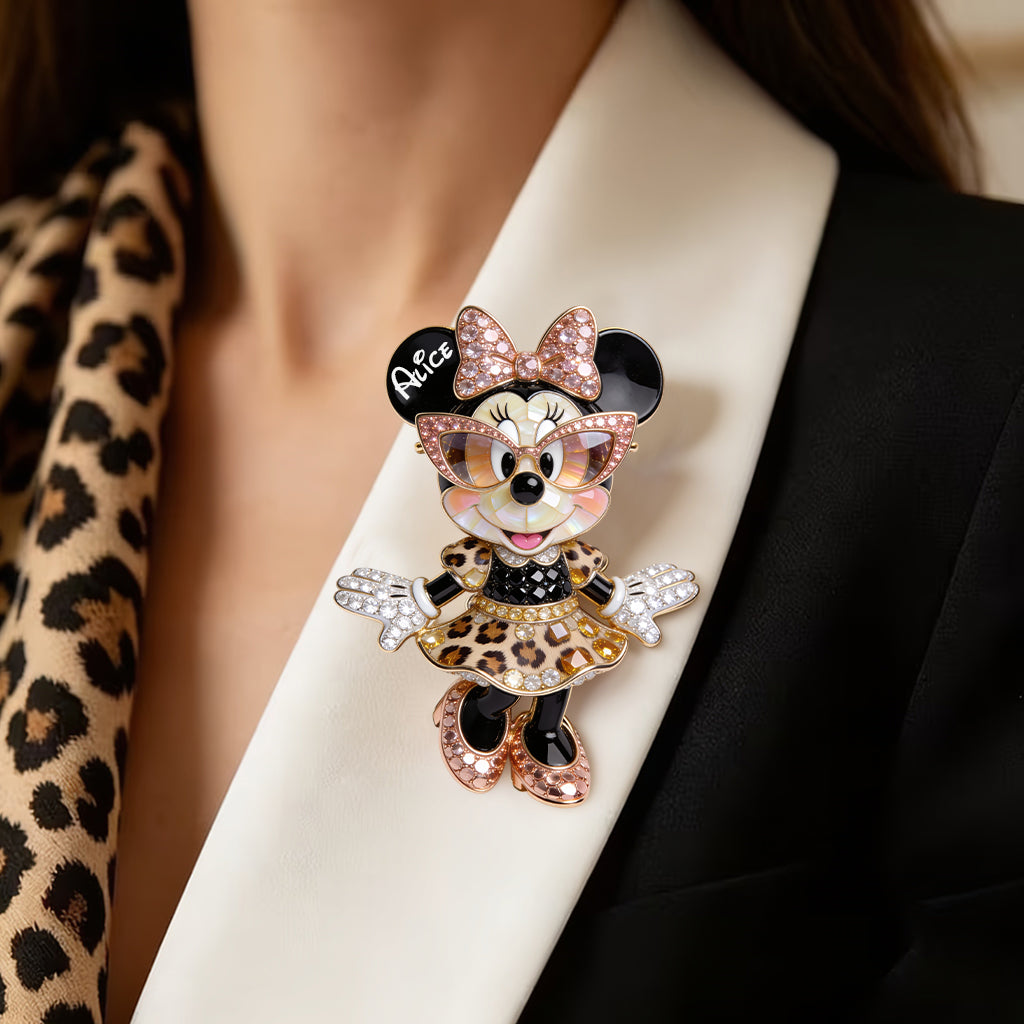 Cute Mouse - Personalized Mouse 3D Embossed Enamel Pin