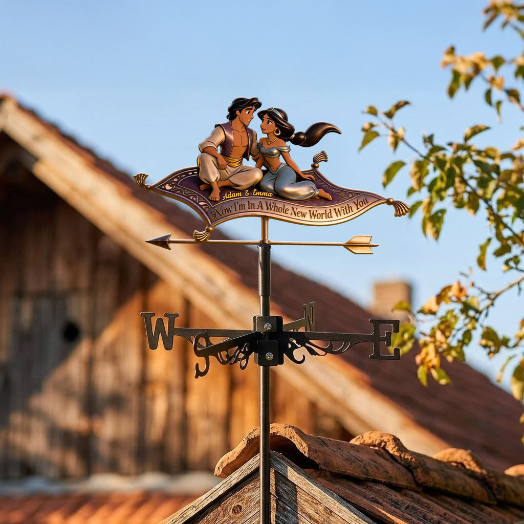 A Whole New World With You - Personalized Magic lamp Weather Vane