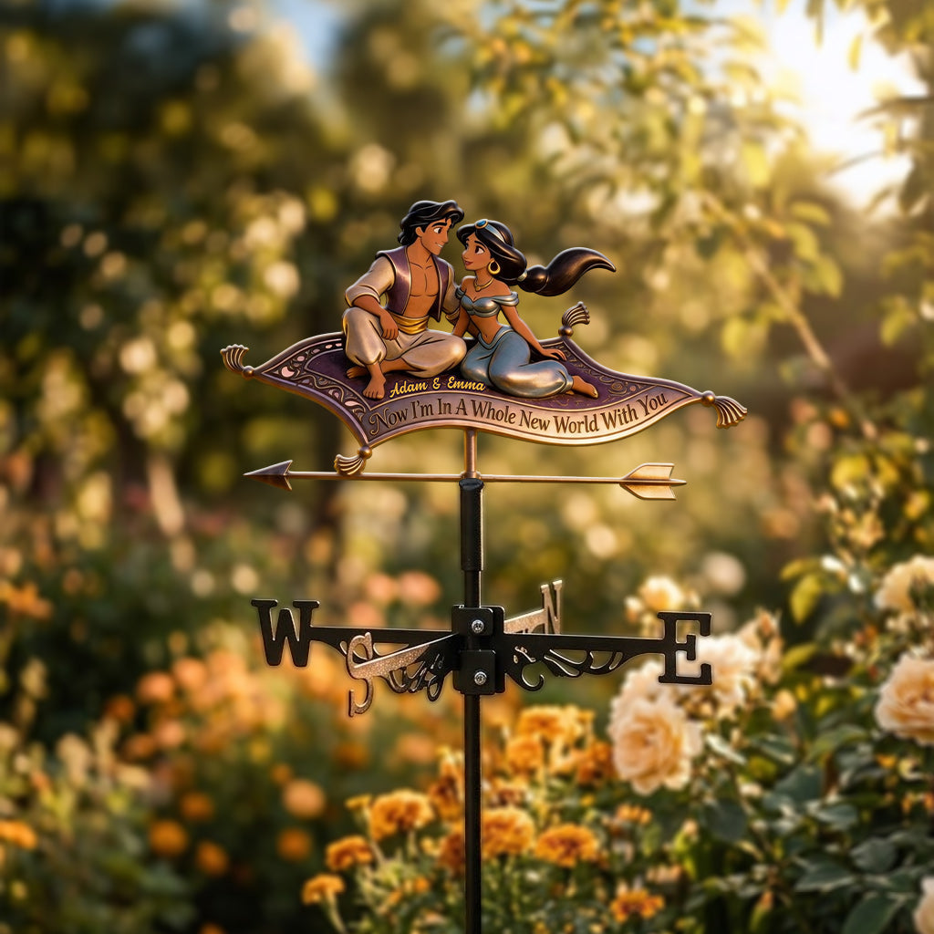 A Whole New World With You - Personalized Magic lamp Weather Vane