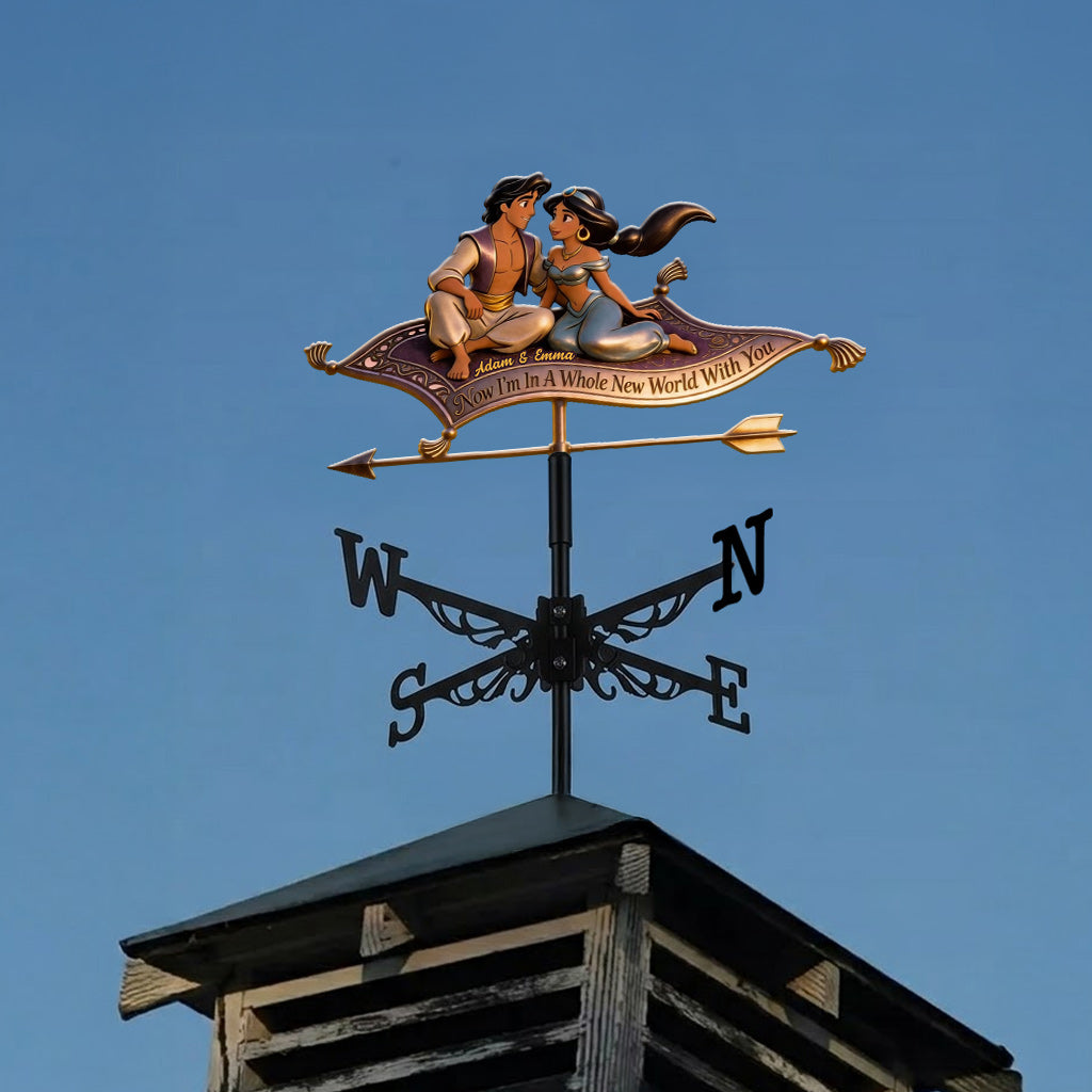 A Whole New World With You - Personalized Magic lamp Weather Vane